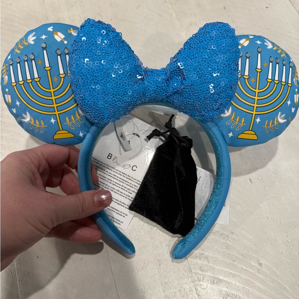 Disney Blue Sparkle Hanukkah Headband - Picture 3 of 5